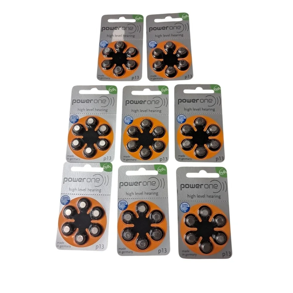 POWER ONE P13 Hearing Aid Batteries New Exp 10/2022 8 packs